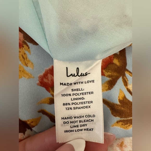 Lulus Easily Enchanting Light Blue Floral Print High-low Maxi Skirt - Size XS - Picture 10 of 11